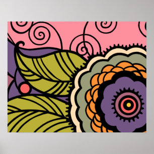 MAY FLOWER - REIZENDE ART DECO BLUME POSTER