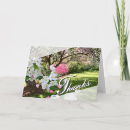 May Flowers Pink Thank You Card Karte