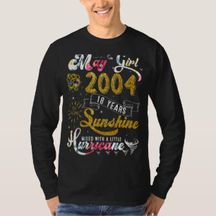 May Girl 2004 Sonnenblumen Schmetterlinge 18. Gebu T-Shirt