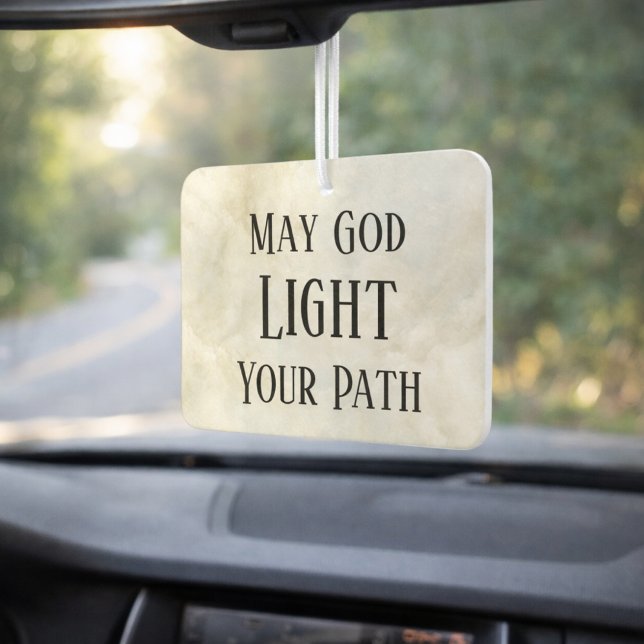 May God Light Your Path Christian Safe Travels Autolufterfrischer (Von Creator hochgeladen)