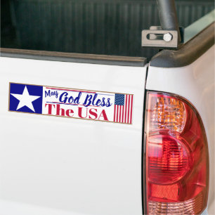 May God segne den US-Autoaufkleber Autoaufkleber