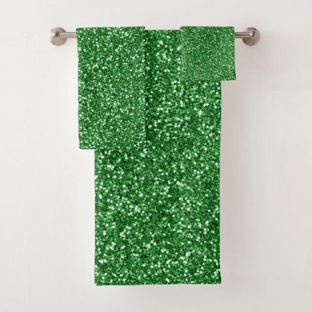 May Green Glitzer Badhandtuch Set (Insitu)