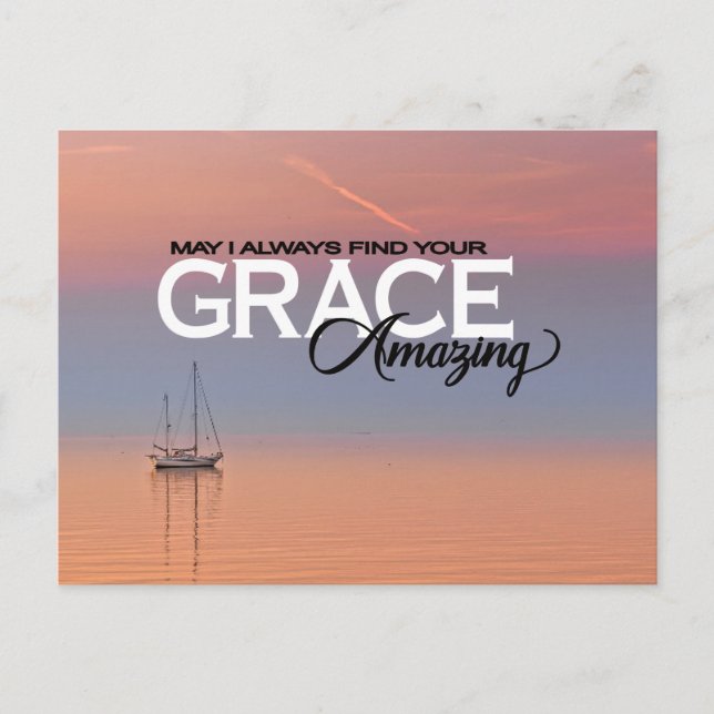 May I Always Find Your Grace Amazing Christian  Postkarte (Vorderseite)
