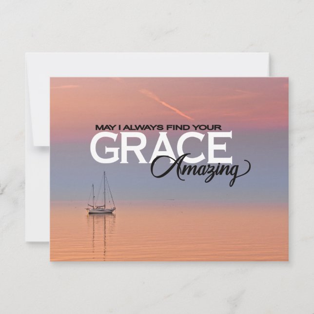May I Always Find Your Grace Amazing Flat Card (Vorderseite)