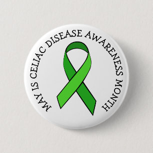 May is Celiac Disease Awareness Month Button