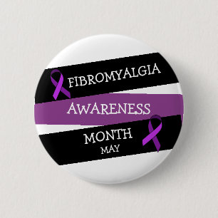May is Fibromalgia Awareness Month Button
