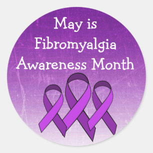 May ist Fibromyalgie Awareness Monatskleber Runder Aufkleber