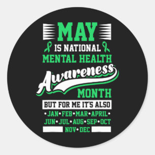 May ist National Mental Health Awareness Montag Po Runder Aufkleber