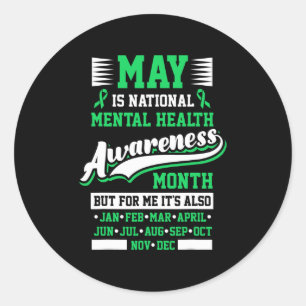 May ist National Mental Health Awareness Montag Po Runder Aufkleber