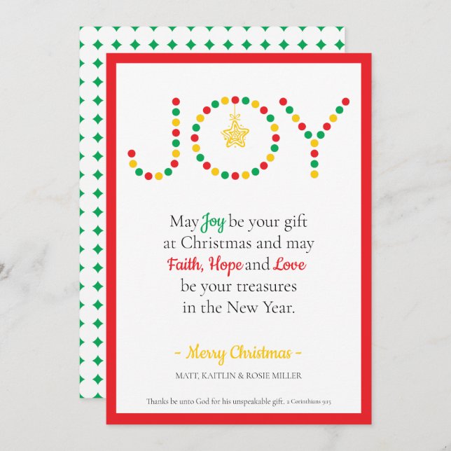 May Jobe your Gift Christmas Card (Vorne/Hinten)