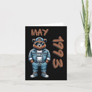 May King Grill Master Bear Grillen Lover Vater Geb Karte