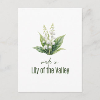 May Lily of the Valle Birth Flower Watercolor Art  Postkarte