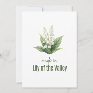 May Lily of the Valle Birth Flower Watercolor Einladung