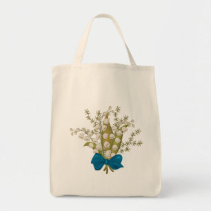 May Lily of the Valley Floral Bouquet Tragetasche