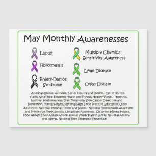 May Monthly Health Awareness  Magnetkarte