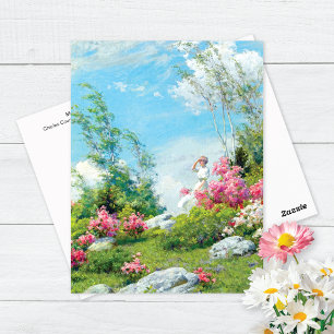 May Morning Landscape Charles Courtney Curran Postkarte