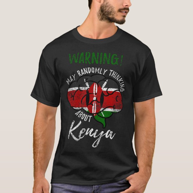 May Randomly denken über Kenya Kenyan Roots Vin T-Shirt (Vorderseite)