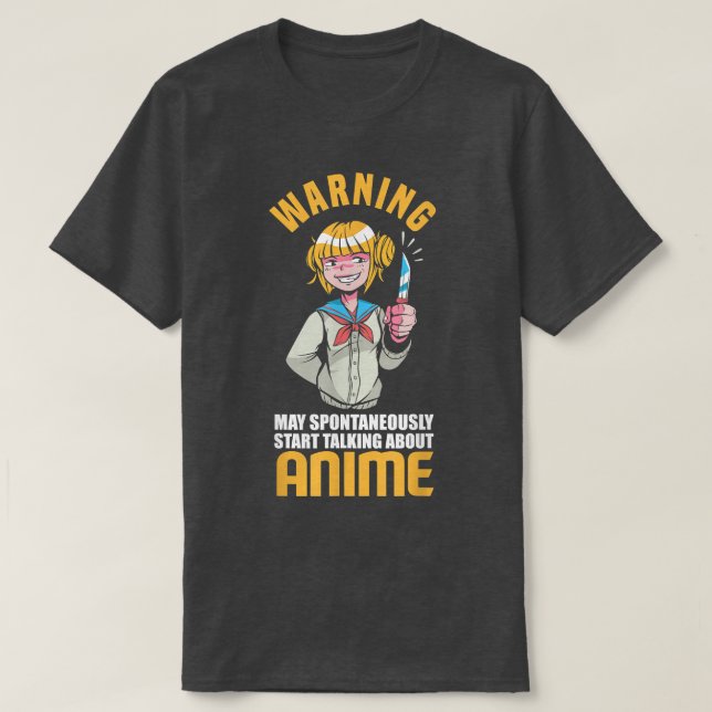 May Spontaneously Talking About Anime Funny Anime  T-Shirt (Design vorne)