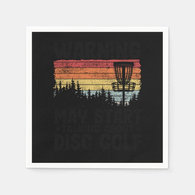 May Talking About Disc Golf Funny Disc Golfing Gif Serviette (Vorderseite)