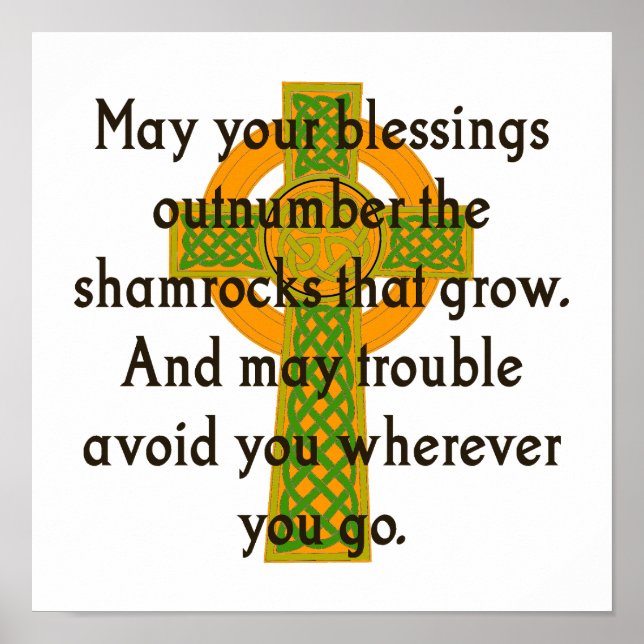 May the segessings outnumber - Irish Quote Poster (Vorne)