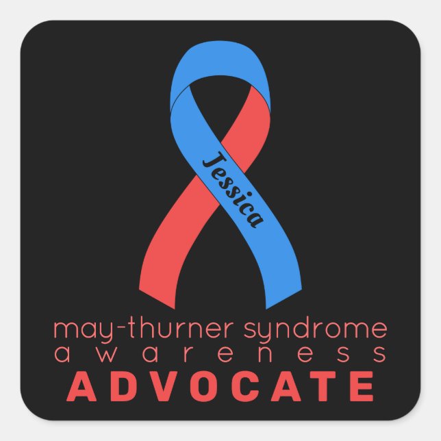 May-Thurner-Syndrom Advocate Black Square Sticker (Vorderseite)
