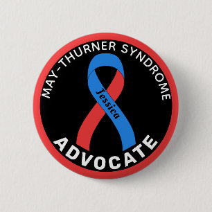 May-Thurner-Syndrom Advocate-Ribbon-Schwarz-Taste Button