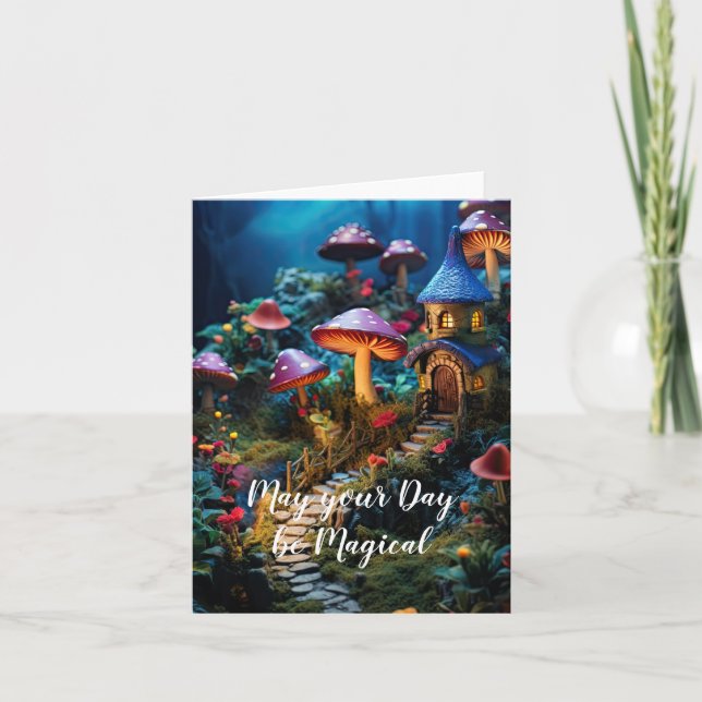 May your Day be Magical - Fairy Garden Karte (Vorderseite)