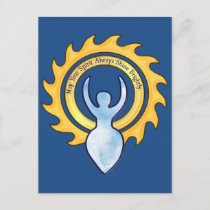 May Your Spirit Shine Brightly Goddess Postkarte