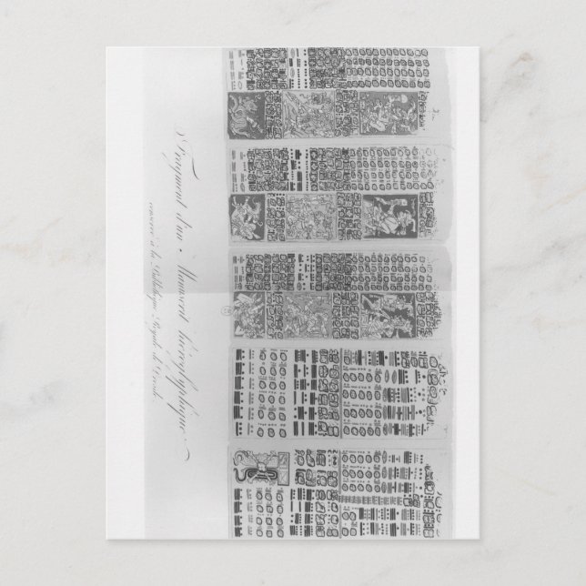 Maya astronomische Tische mit den Eklipsen Postkarte (Vorderseite)
