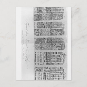 Maya astronomische Tische mit den Eklipsen Postkarte