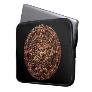 Maya-Aztec Sun Calendar Altes Mexiko Laptop Schläf Laptopschutzhülle