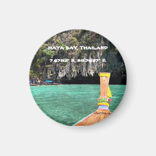 Maya Bay Thailand GPS Magnet