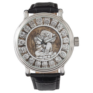 Maya Calendar Mens Watch Armbanduhr
