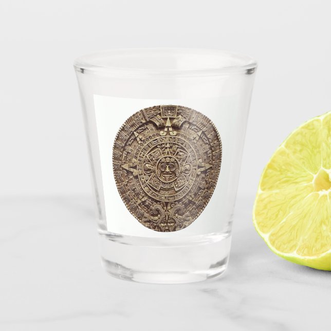 Maya Calendar Shot Glass Schnapsglas (Vorderseite)