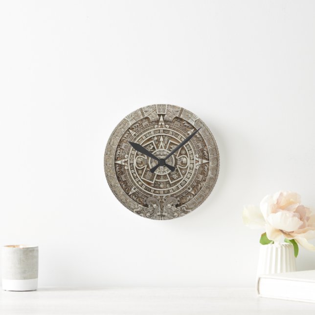 Maya Calendar Wall Clock Runde Wanduhr (Zuhause)