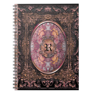 Maya Calliger gotisches altes Buch-Monogramm Notizblock