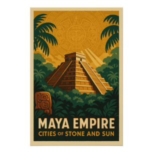 Maya Empire - Städte Stone und Sun Poster