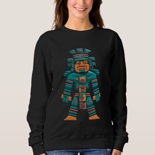 Maya God Maythology Ancient God Itzamna Sweatshirt (Vorderseite)