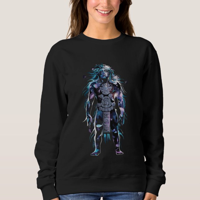 Maya God Maythology Cosmic Ancient Hunab Ku Sweatshirt (Vorderseite)