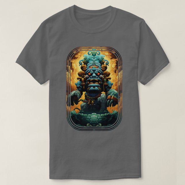 Maya-Gott-Statue T-Shirt (Design vorne)