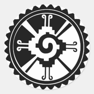Maya-Gottheitssymbol Hunab Ku Runder Aufkleber