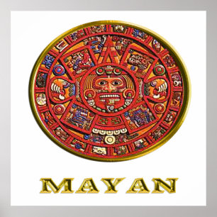 Maya-indische Kunst Poster