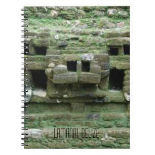 Maya Jaguar Temple Lamanai Belize Travel Journal Notizblock