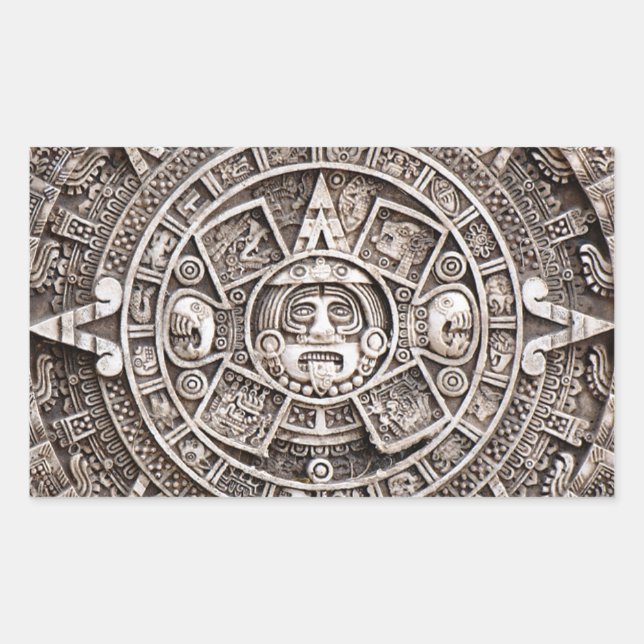 Maya-Kalender Rechteckiger Aufkleber (Vorderseite)