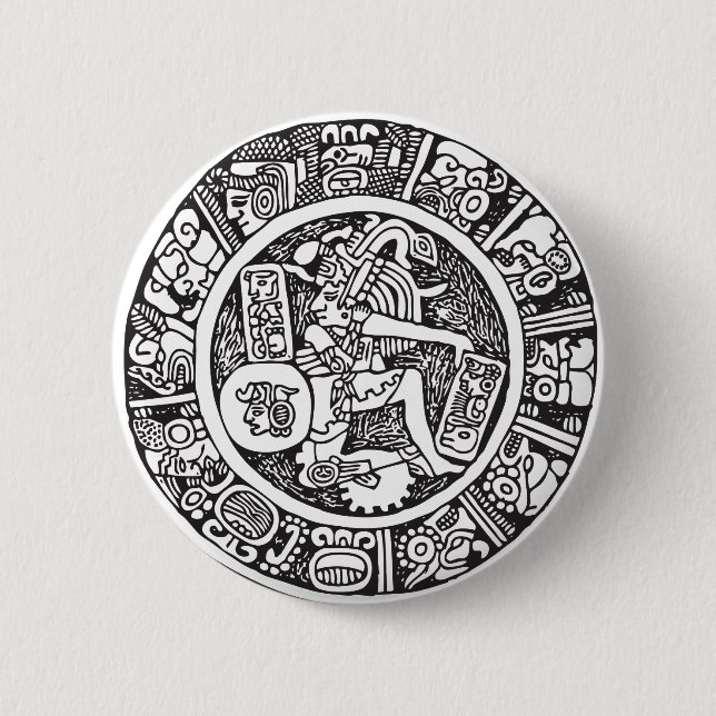 Maya-Kreis, mexikanische Hieroglyph(Maya) Button (Vorderseite)