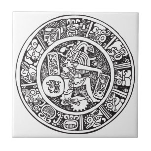 Maya-Kreis, mexikanische Hieroglyph(Maya) Fliese