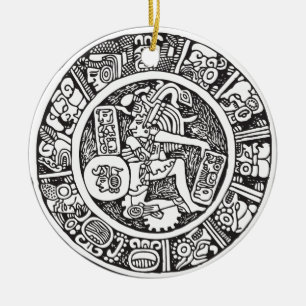 Maya-Kreis, mexikanische Hieroglyph(Maya) Keramikornament
