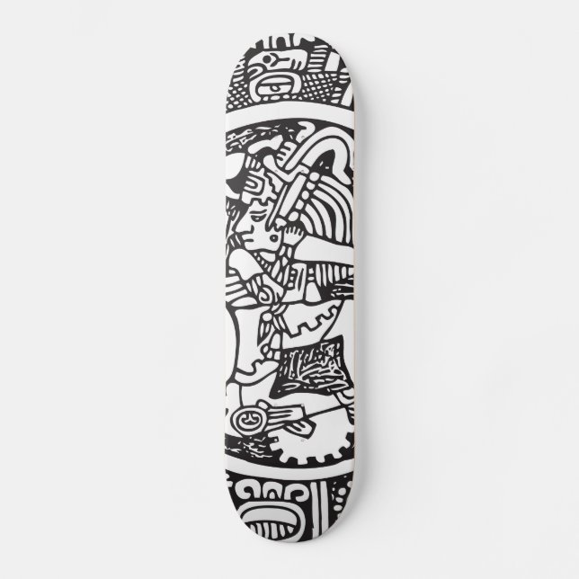 Maya-Kreis, mexikanische Hieroglyph(Maya) Skateboard (Vorderseite)