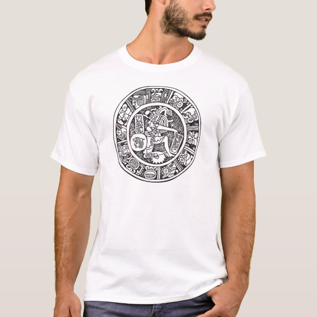 Maya-Kreis, mexikanische Hieroglyph(Maya) T-Shirt (Vorderseite)