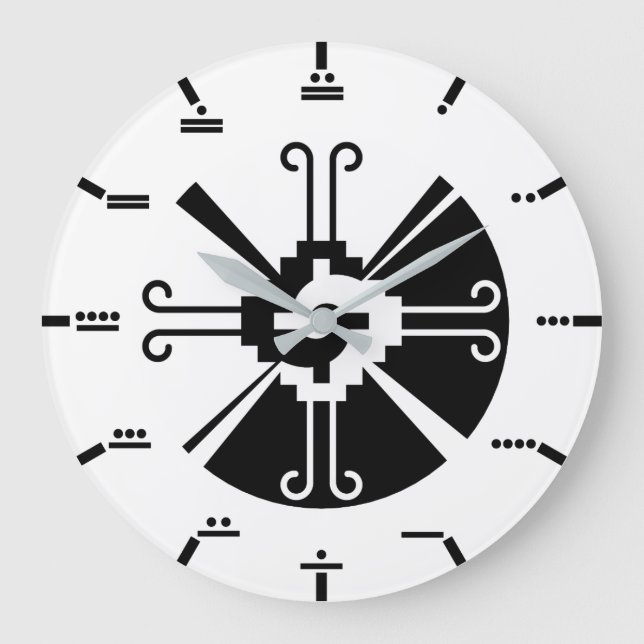 Maya numerals - Hunab Ku Wall Clock. Große Wanduhr (Vorderseite)